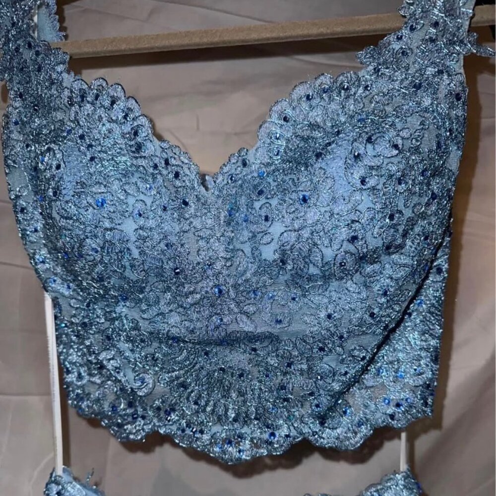 Blue two-piece Sherri Hill dress, size 2
